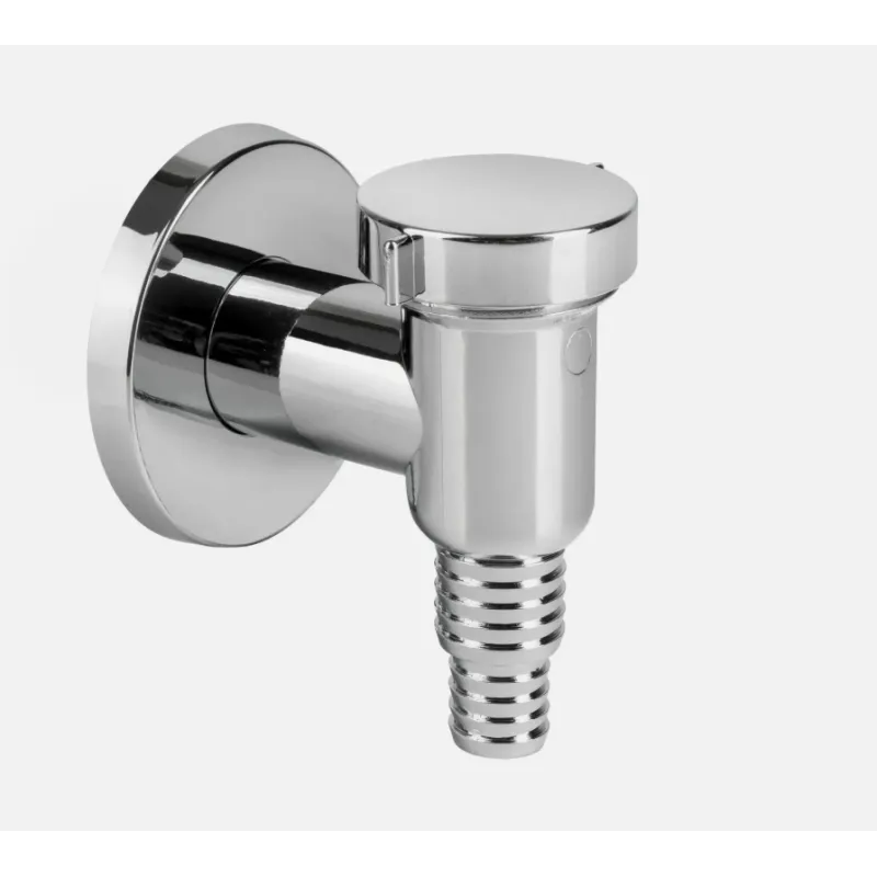 Syfon do pralki natynkowy chrom z zaworem zwrotnym Syfon do pralki natynkowy chrom z zaworem zwrotnym