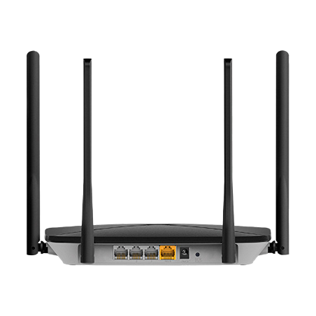 ROUTER AC12G, bezprzewodowy, dwupasmowy, 300/867 Mb/s, 802.11ac/n, 1WAN/3LAN GB, 4 anteny / MERCUSYS