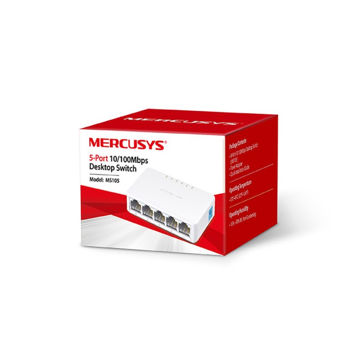 SWITCH MS105, 5 portów RJ45 10/100 Mbps / MERCUSYS SWITCH MS105, 5 portów RJ45 10/100 Mbps / MERCUSYS