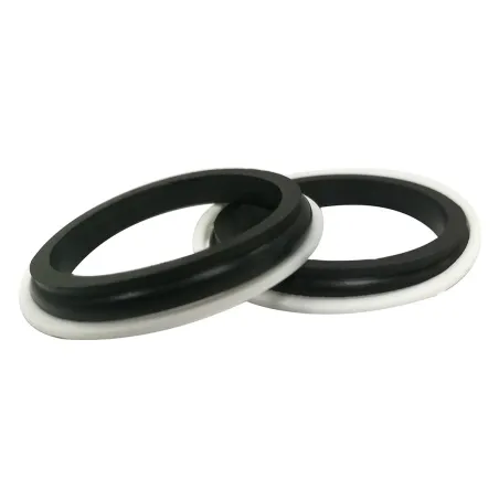 DURO-USZCZELKI WARGOWE FI 40 TYPU Y-RING RAZEM ZE ŚLIZGACZAMI TEFLONOWYMI DO BATERII NEGRO 02.03, KOMPLET 2 USZCZELKI + 2 ŚLIZGA