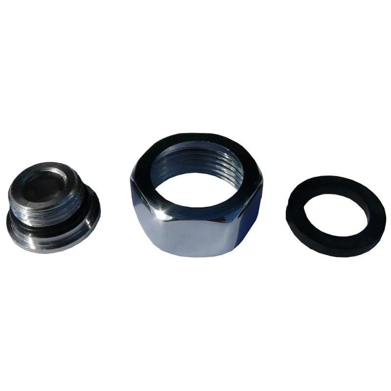 Siodełko z nakrętką chromowaną do montażu baterii Duro – detal montażowy