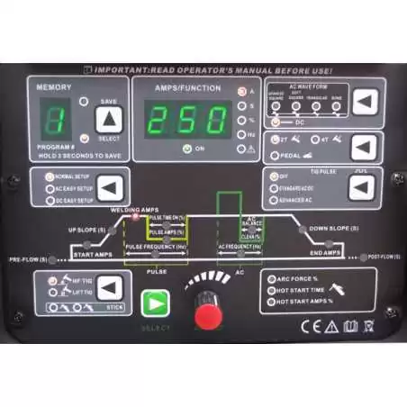 Spawarka inwertorowa JET TIG II AC/DC 250 IGBT PFC Welder Fantasy+uchwyt parker