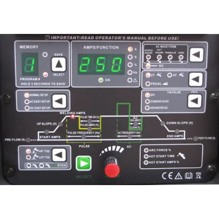 Spawarka inwertorowa JET TIG II AC/DC 250 IGBT PFC Welder Fantasy+uchwyt parker