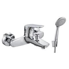 Duro Seria Aliso bateria wannowa z kompletem natryskowym ścienna