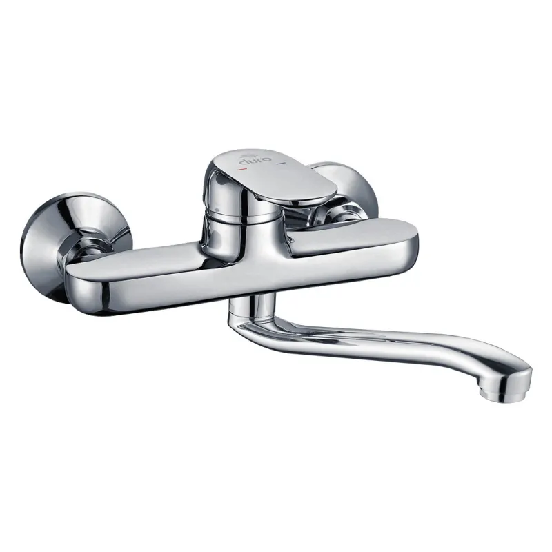 Duro Seria Oro bateria zlewozmywakowa ścienna z ruchomą wylewką 20 cm Duro Seria Oro bateria zlewozmywakowa ścienna z ruchomą wylewką 20 cm