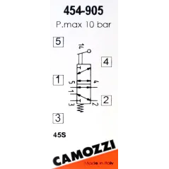 Zawór CAMOZZI 454-905 5/2 monostabilny 1/4"