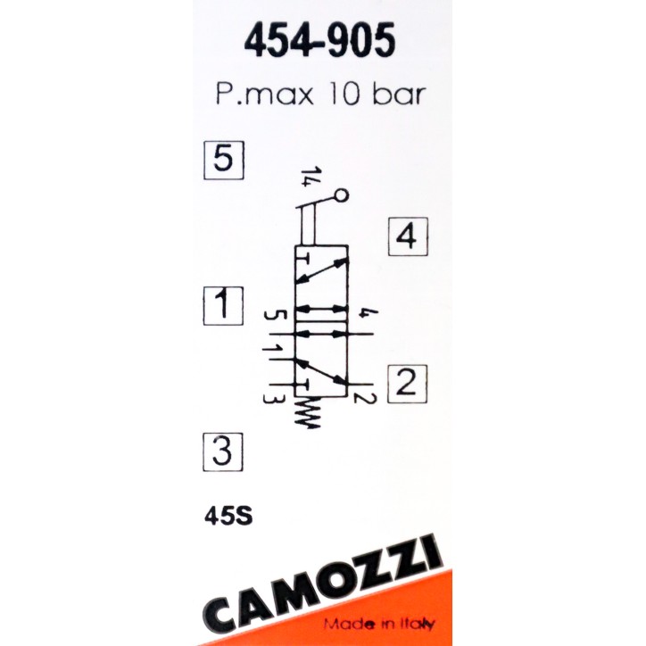Zawór CAMOZZI 454-905 5/2 monostabilny 1/4" Zawór CAMOZZI 454-905 5/2 monostabilny 1/4"