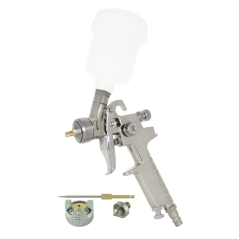 Pistolet lakierniczy MINI H2000 HP 1.0mm 130ml + dysza 0.8 mm WIOSENNA PROMOCJA LAKIERNICZA