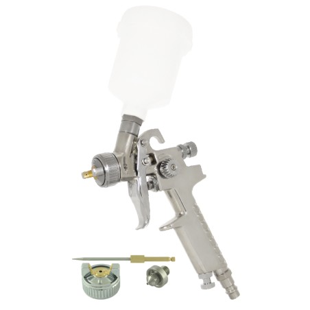 Pistolet lakierniczy MINI H2000 HP 1.0mm 130ml + dysza 0.8 mm WIOSENNA PROMOCJA LAKIERNICZA