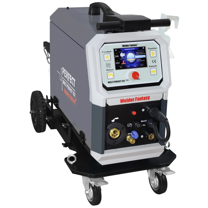 Półautomat spawalniczy 4w1 MULTI PERFECT BI-PULSE 251 4X4 MIG/MAG/PULS/PODWÓJNY PULS/FCAW/MMA/TIG AC/DC HF Welder Fantasy 230V