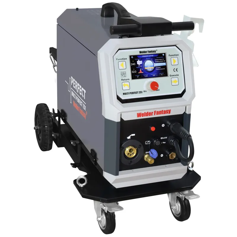 Półautomat spawalniczy 4w1 MULTI PERFECT BI-PULSE 251 4X4 MIG/MAG/PULS/PODWÓJNY PULS/FCAW/MMA/TIG AC/DC HF Welder Fantasy 230V Półautomat spawalniczy 4w1 MULTI PERFECT BI-PULSE 251 4X4 MIG/MAG/PULS/PODWÓJNY PULS/FCAW/MMA/TIG AC/DC HF Welder Fantasy 230V