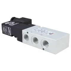 Zawór CAMOZZI 130-354-015-02 5/2 1/4" monostabilny + Cewka 24VAC / 12VDC + Wtyczka