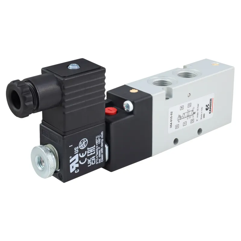 Zawór CAMOZZI 130-354-015-02 5/2 1/4" monostabilny + Cewka 48VAC / 24VDC + Wtyczka