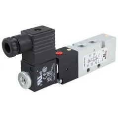 Zawór CAMOZZI 130-358-015-02 5/2 1/8" monostabilny + Cewka 24VAC / 12VDC + Wtyczka