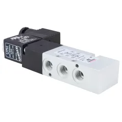 Zawór CAMOZZI 130-358-015-02 5/2 1/8" monostabilny + Cewka 24VAC / 12VDC + Wtyczka