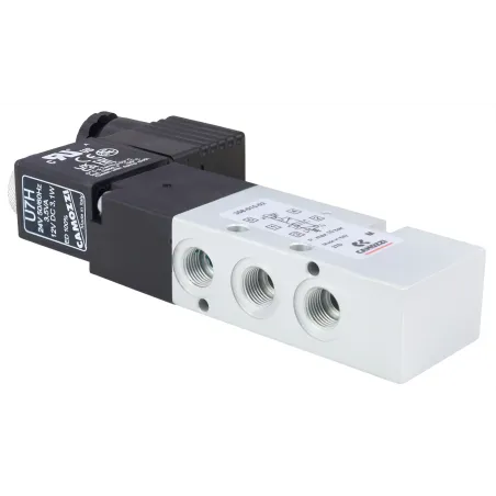 Zawór CAMOZZI 130-358-015-02 5/2 1/8" monostabilny + Cewka 24VAC / 12VDC + Wtyczka