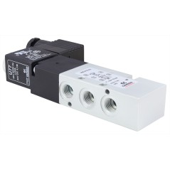 Zawór CAMOZZI 130-358-015-02 5/2 1/8" monostabilny + Cewka 48VAC / 24VDC + Wtyczka