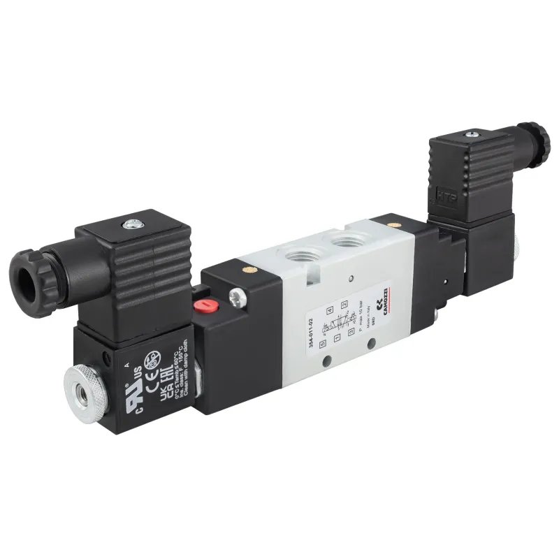 Zawór CAMOZZI 354-011-02 5/2 1/4" bistabilny + Cewka 24VAC / 12VDC + Wtyczka