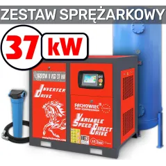 ARROW II sprężarka śrubowa VSD 37 kW 2040-5600 l/min. 10bar + zbiornik 1000l + separator