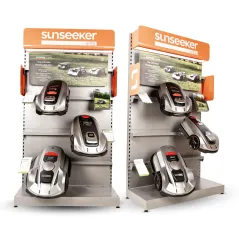 Sunseeker regał wystawowy robotów koszących marki Sunseeker