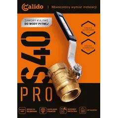 Zawór kulowy 1" antykamienne woda pitna seria S40 PRO