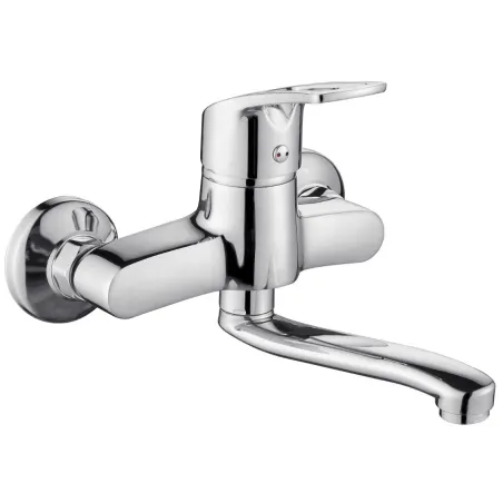 Duro Seria Zafiro bateria umywalkowa ścienna z ruchomą wylewką 15 cm