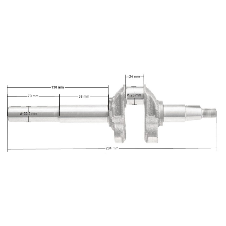 Wał korbowy Loncin LC1P65FE-2 EURO V CZĘŚĆ ORYGINALNA Wał korbowy Loncin LC1P65FE-2 EURO V CZĘŚĆ ORYGINALNA