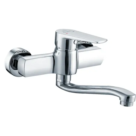 Duro Seria Bala bateria umywalkowa ścienna z ruchomą wylewką 15 cm