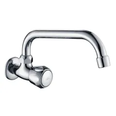 Bateria umywalkowo-zlewozmywakowa Duro ścienna typ C, wylewka 20 cm