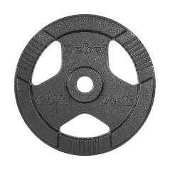 Obciążenie żeliwne olimpijskie 20kg, otwór 51mm, talerz z uchwytami, REBEL ACTIVE