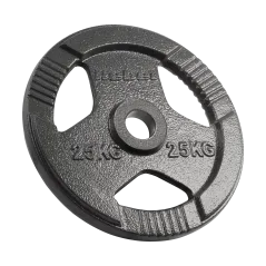 Obciążenie żeliwne olimpijskie 25kg, otwór 51mm, talerz z uchwytami, REBEL ACTIVE