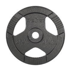 Obciążenie żeliwne olimpijskie 25kg, otwór 51mm, talerz z uchwytami, REBEL ACTIVE