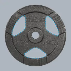 Obciążenie żeliwne olimpijskie 25kg, otwór 51mm, talerz z uchwytami, REBEL ACTIVE