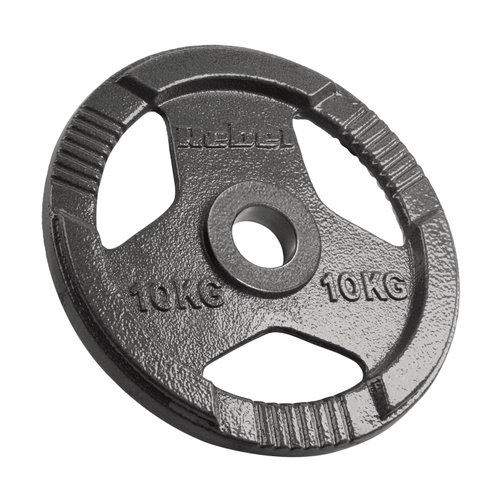 Obciążenie żeliwne olimpijskie zestaw 2x10kg, otwór 51mm, talerz z uchwytami, REBEL ACTIVE Obciążenie żeliwne olimpijskie zestaw 2x10kg, otwór 51mm, talerz z uchwytami, REBEL ACTIVE