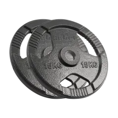 Obciążenie żeliwne olimpijskie zestaw 2x15kg, otwór 51mm, talerz z uchwytami, REBEL ACTIVE
