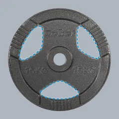 Obciążenie żeliwne olimpijskie zestaw 2x15kg, otwór 51mm, talerz z uchwytami, REBEL ACTIVE