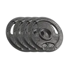 Obciążenie żeliwne olimpijskie zestaw 4x1.25kg, otwór 51mm, talerz z uchwytami, REBEL ACTIVE