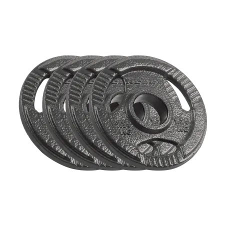 Obciążenie żeliwne olimpijskie zestaw 4x1.25kg, otwór 51mm, talerz z uchwytami, REBEL ACTIVE