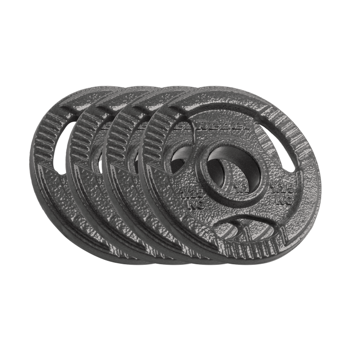 Obciążenie żeliwne olimpijskie zestaw 4x1.25kg, otwór 51mm, talerz z uchwytami, REBEL ACTIVE Obciążenie żeliwne olimpijskie zestaw 4x1.25kg, otwór 51mm, talerz z uchwytami, REBEL ACTIVE