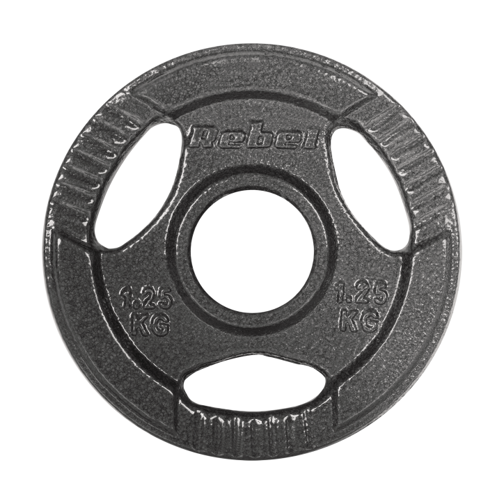 Obciążenie żeliwne olimpijskie zestaw 4x1.25kg, otwór 51mm, talerz z uchwytami, REBEL ACTIVE Obciążenie żeliwne olimpijskie zestaw 4x1.25kg, otwór 51mm, talerz z uchwytami, REBEL ACTIVE