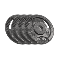 Obciążenie żeliwne olimpijskie zestaw 4x2.5kg, otwór 51mm, talerz z uchwytami, REBEL ACTIVE