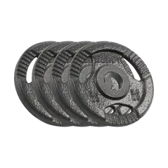 Obciążenie żeliwne olimpijskie zestaw 4x2.5kg, otwór 51mm, talerz z uchwytami, REBEL ACTIVE