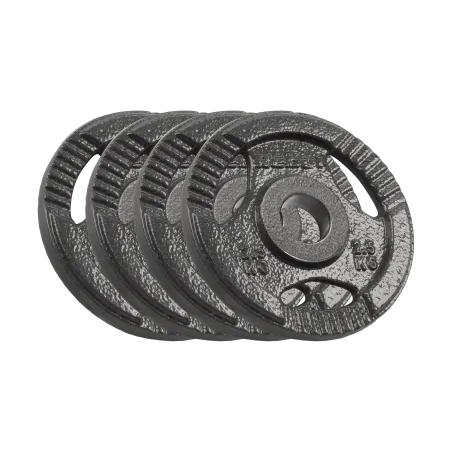 Obciążenie żeliwne olimpijskie zestaw 4x2.5kg, otwór 51mm, talerz z uchwytami, REBEL ACTIVE