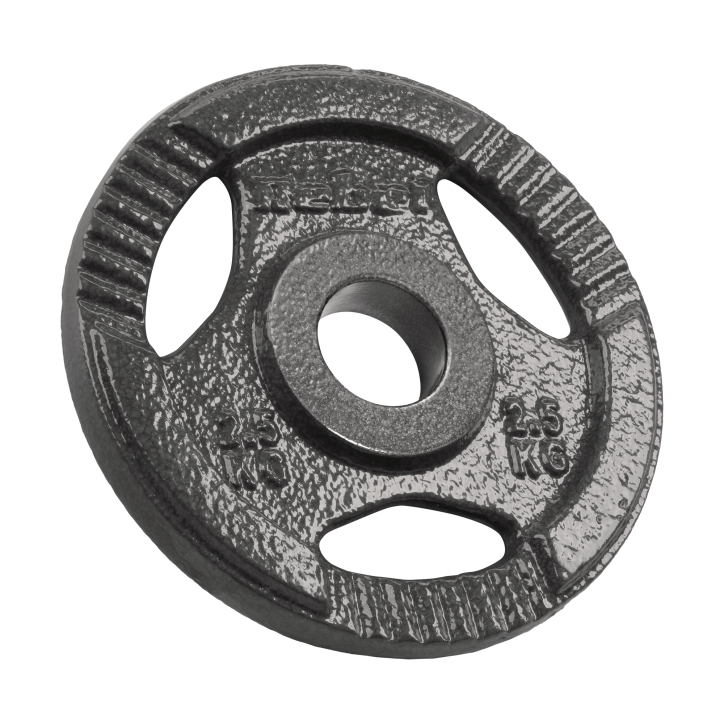 Obciążenie żeliwne olimpijskie zestaw 4x2.5kg, otwór 51mm, talerz z uchwytami, REBEL ACTIVE Obciążenie żeliwne olimpijskie zestaw 4x2.5kg, otwór 51mm, talerz z uchwytami, REBEL ACTIVE