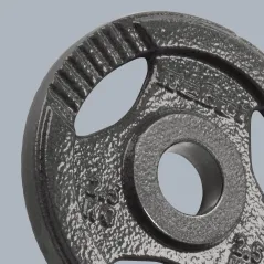 Obciążenie żeliwne olimpijskie zestaw 4x2.5kg, otwór 51mm, talerz z uchwytami, REBEL ACTIVE