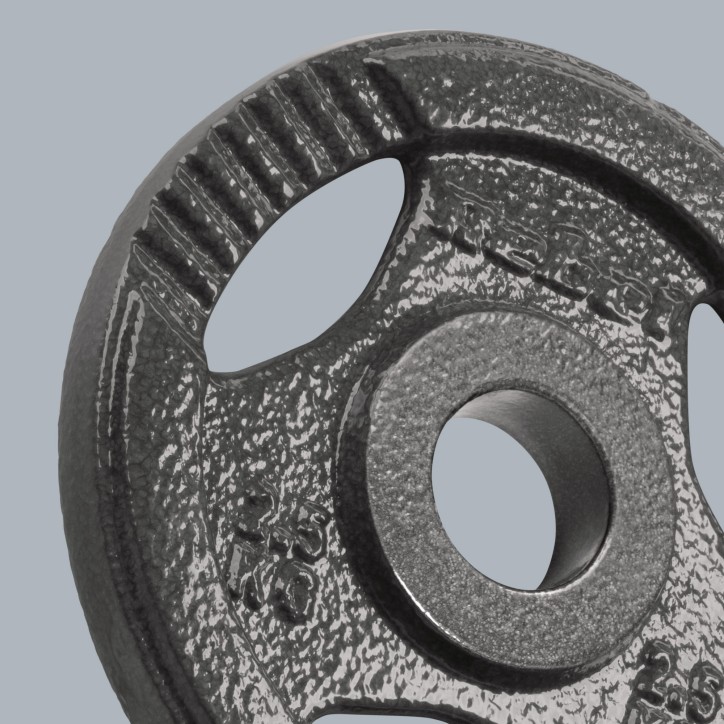 Obciążenie żeliwne olimpijskie zestaw 4x2.5kg, otwór 51mm, talerz z uchwytami, REBEL ACTIVE Obciążenie żeliwne olimpijskie zestaw 4x2.5kg, otwór 51mm, talerz z uchwytami, REBEL ACTIVE