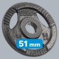 Obciążenie żeliwne olimpijskie zestaw 4x2.5kg, otwór 51mm, talerz z uchwytami, REBEL ACTIVE Obciążenie żeliwne olimpijskie zestaw 4x2.5kg, otwór 51mm, talerz z uchwytami, REBEL ACTIVE