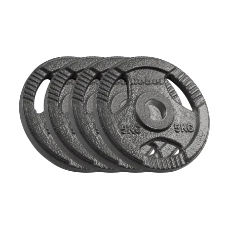 Obciążenie żeliwne olimpijskie zestaw 4x5kg, otwór 51mm, talerz z uchwytami, REBEL ACTIVE