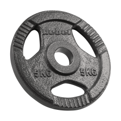 Obciążenie żeliwne olimpijskie zestaw 4x5kg, otwór 51mm, talerz z uchwytami, REBEL ACTIVE