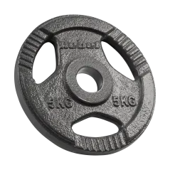 Obciążenie żeliwne olimpijskie zestaw 4x5kg, otwór 51mm, talerz z uchwytami, REBEL ACTIVE